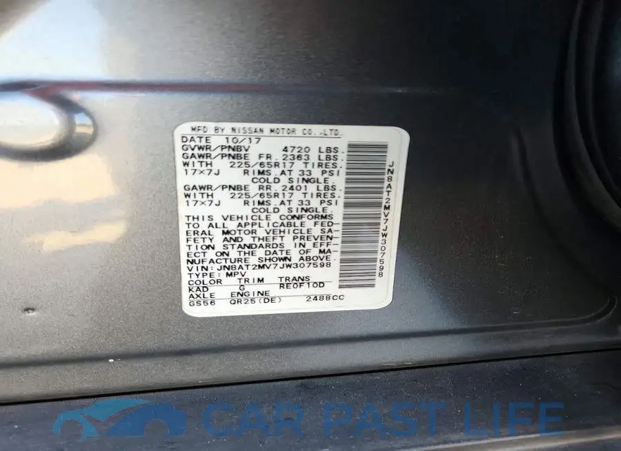 JN8AT2MV7JW307598# 13