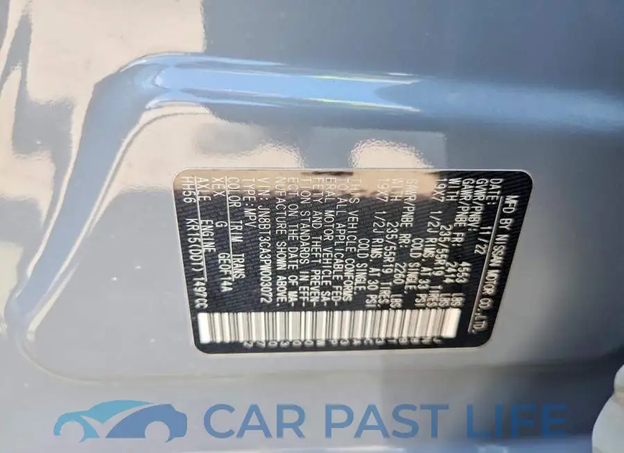 JN8BT3CA3PW003072# 13