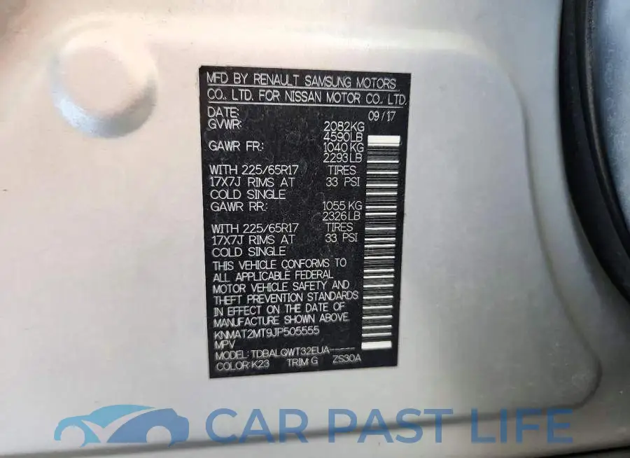 KNMAT2MT9JP505555# 12