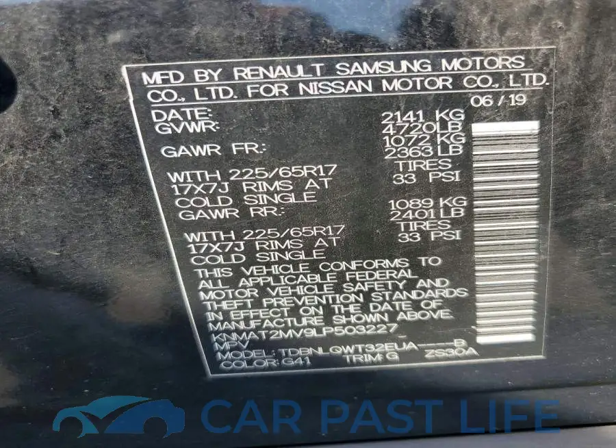 KNMAT2MV9LP503227# 13