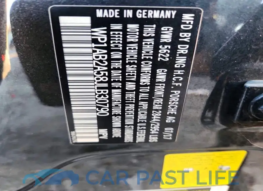 WP1AB2A58JLB30790# 13