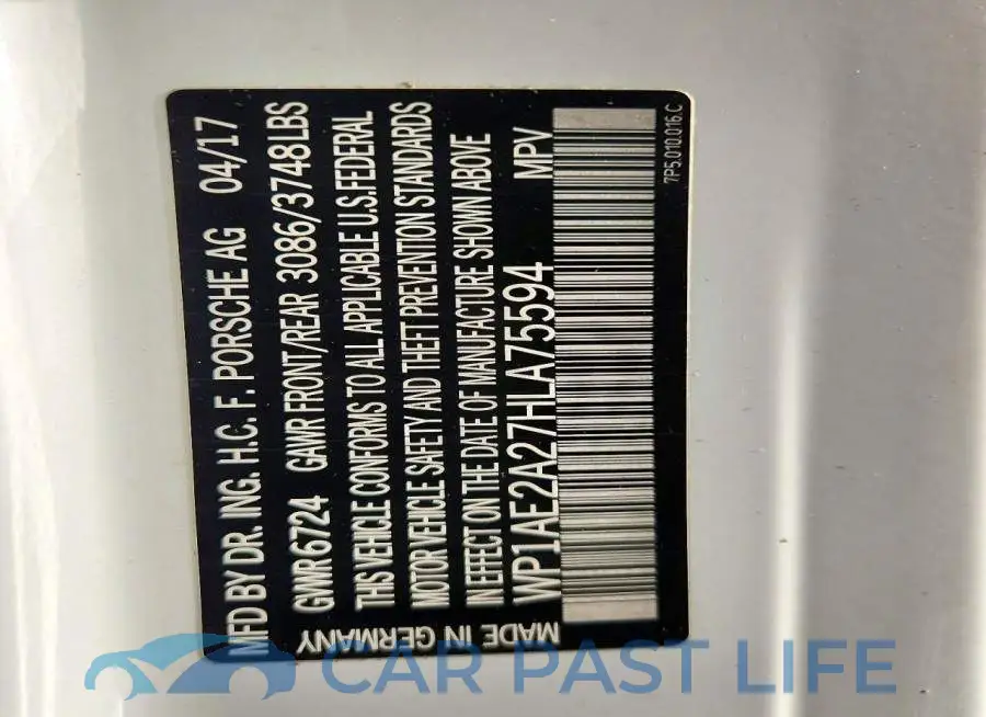 WP1AE2A27HLA75594# 13
