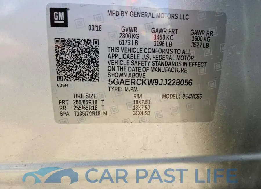 5GAERCKW9JJ228056# 13
