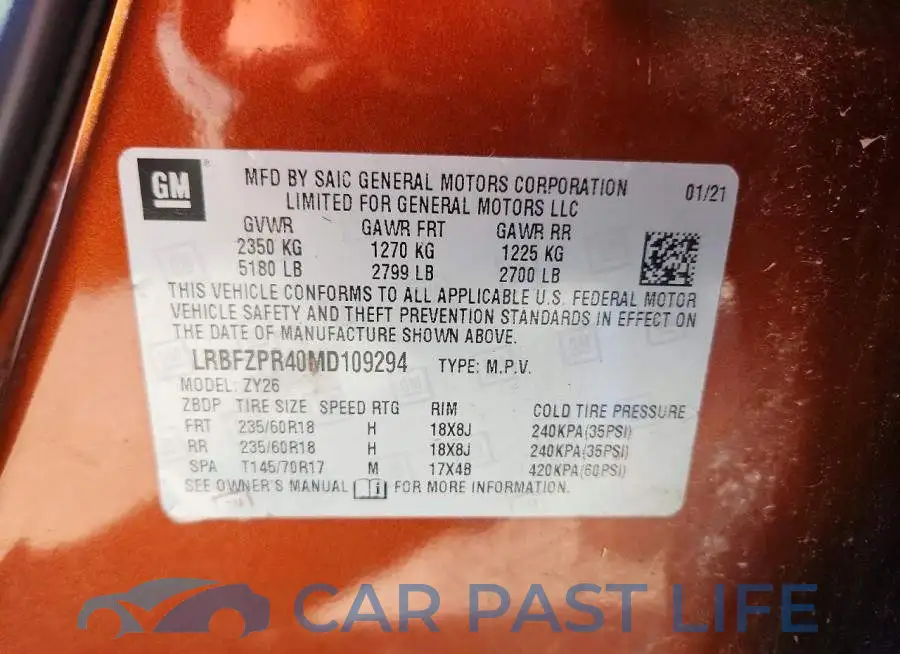 LRBFZPR40MD109294# 13