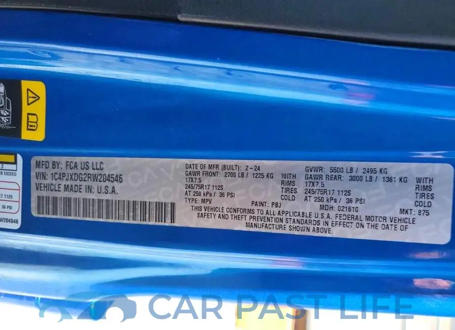 1C4PJXDG2RW204546# 12