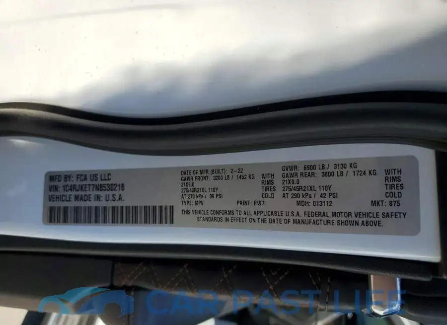 1C4RJKET7N8530218# 14