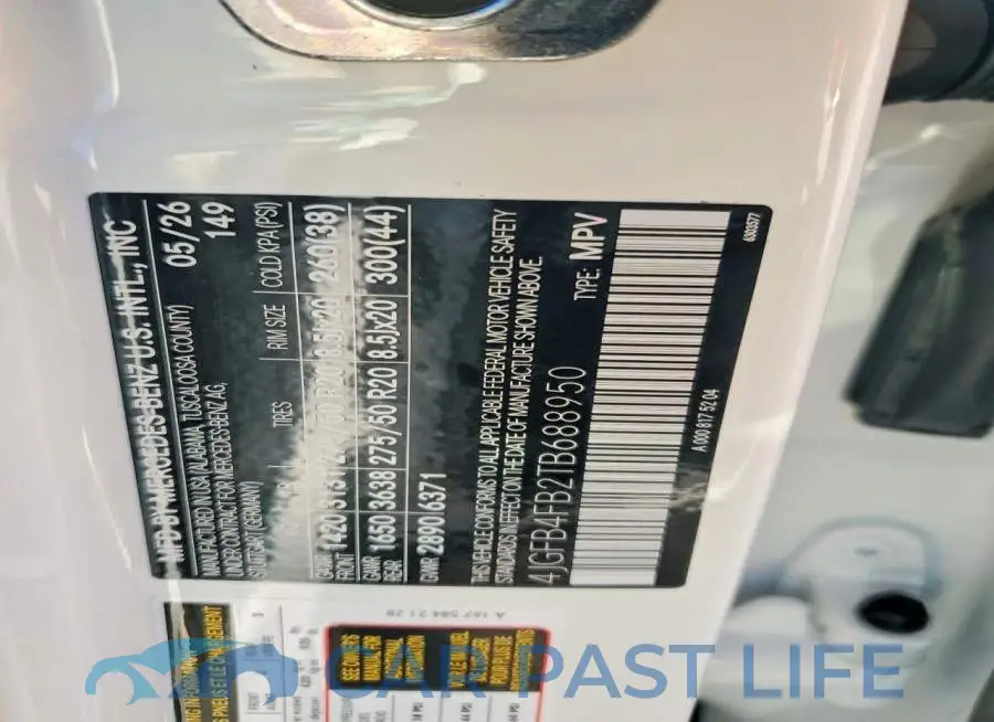 4JGFB4FB2TB688950# 13