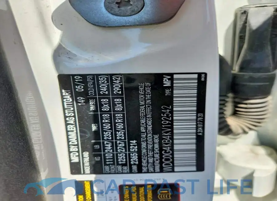 WDC0G4KB4KV192542# 13