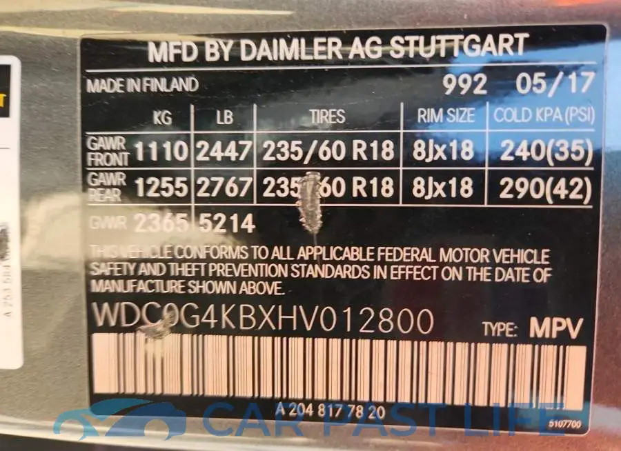 WDC0G4KBXHV012800# 13