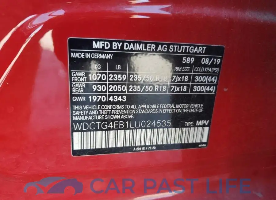 WDCTG4EB1LU024535# 13