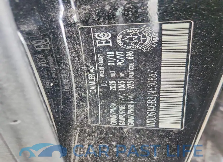WDDSJ4GB3JN630867# 12