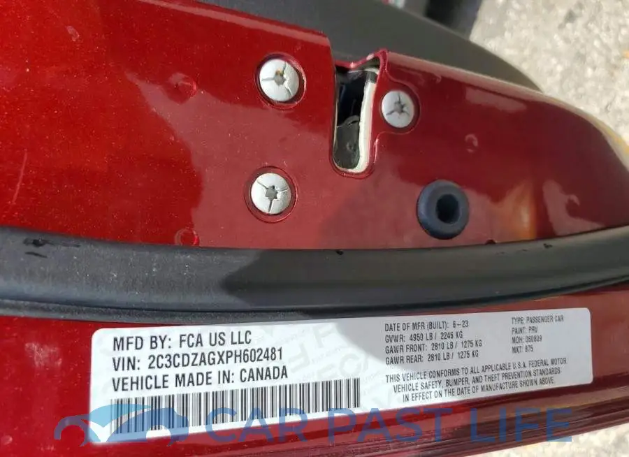 2C3CDZAGXPH602481# 12