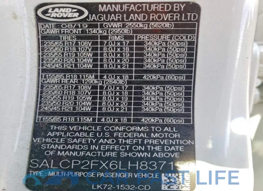 SALCP2FX6LH837150# 12
