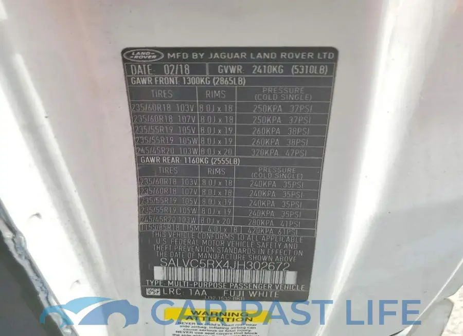 SALVC5RX4JH302672# 13