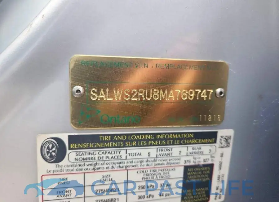 SALWS2RU8MA769747# 13