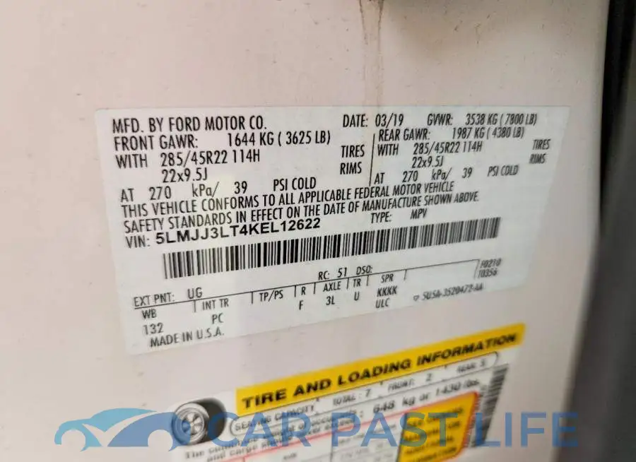 5LMJJ3LT4KEL12622# 13