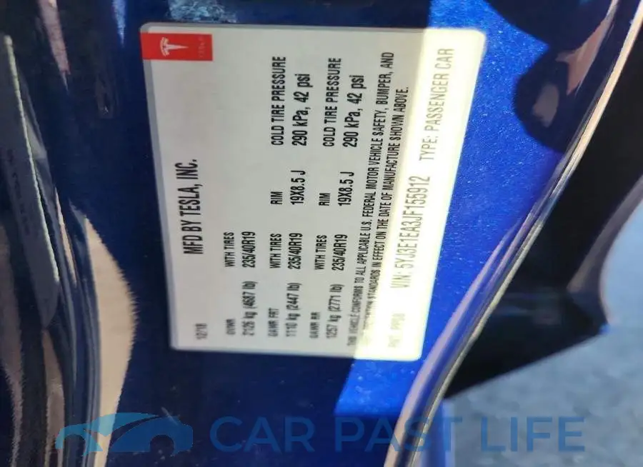 5YJ3E1EA3JF155912# 12