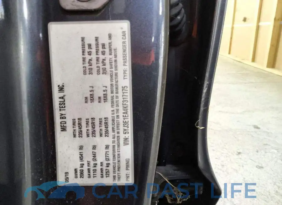 5YJ3E1EA4KF317175# 12