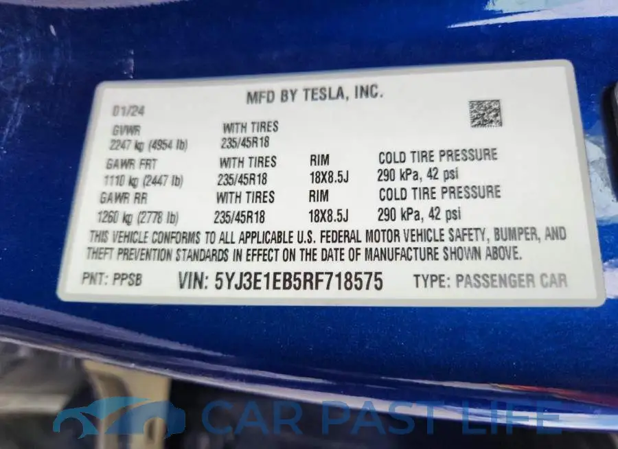 5YJ3E1EB5RF718575# 13