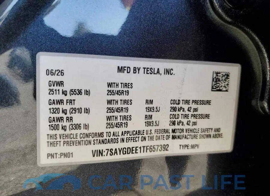 7SAYGDEE1TF657392# 13