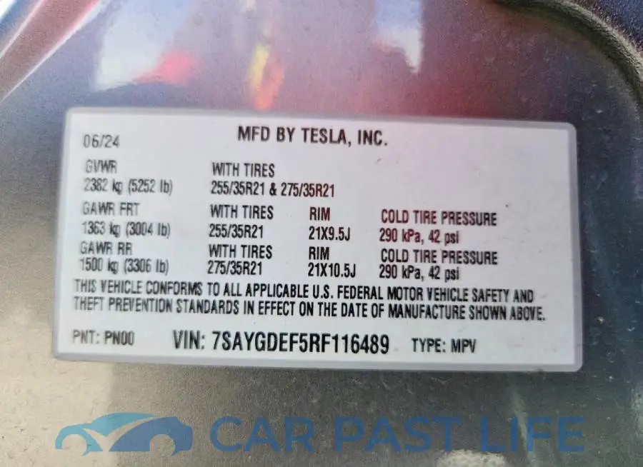 7SAYGDEF5RF116489# 12