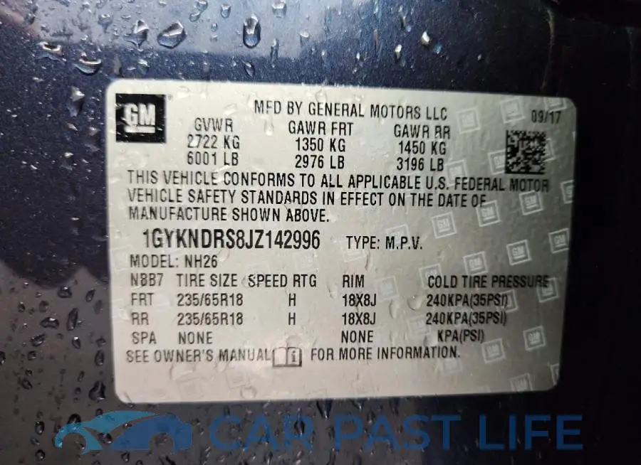 1GYKNDRS8JZ142996# 12