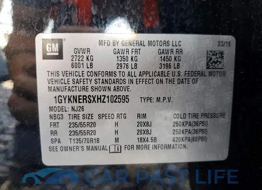 1GYKNERSXHZ102595# 13