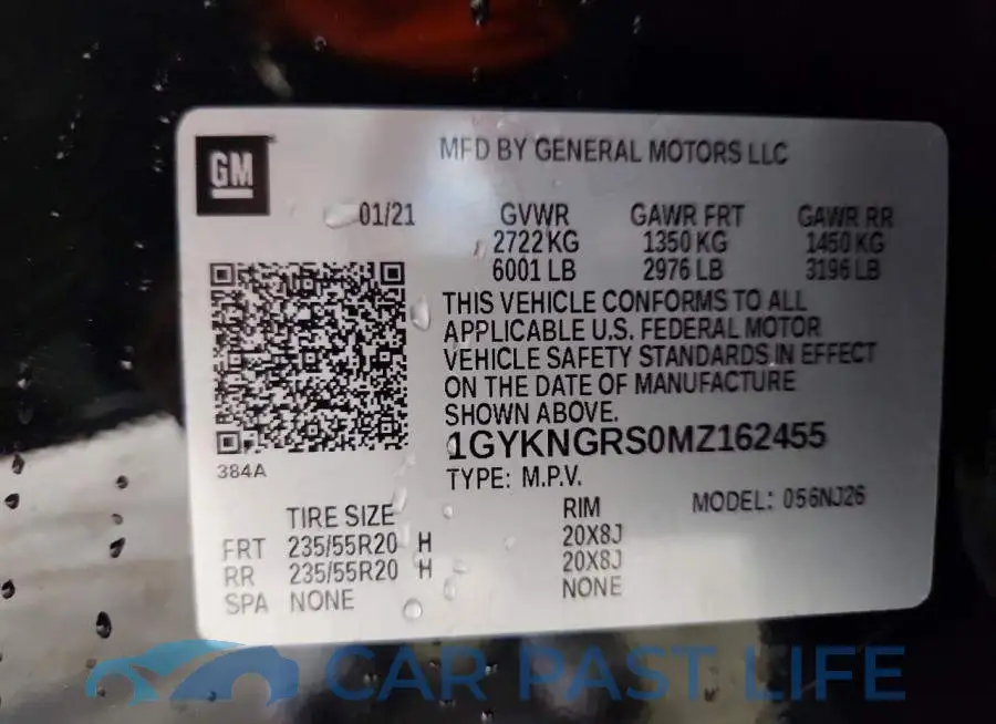 1GYKNGRS0MZ162455# 13
