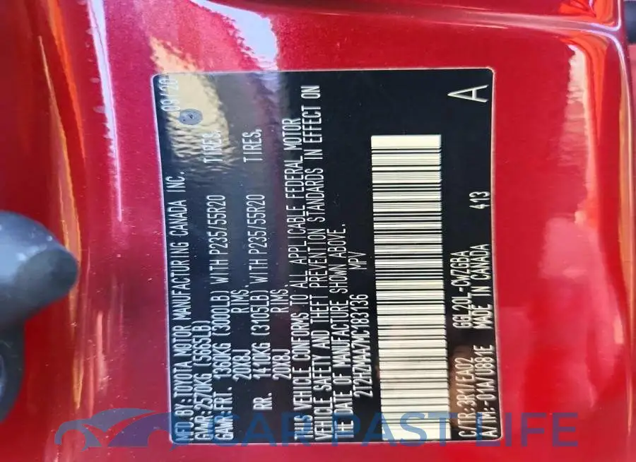 2T2HZMAA7MC183136# 13