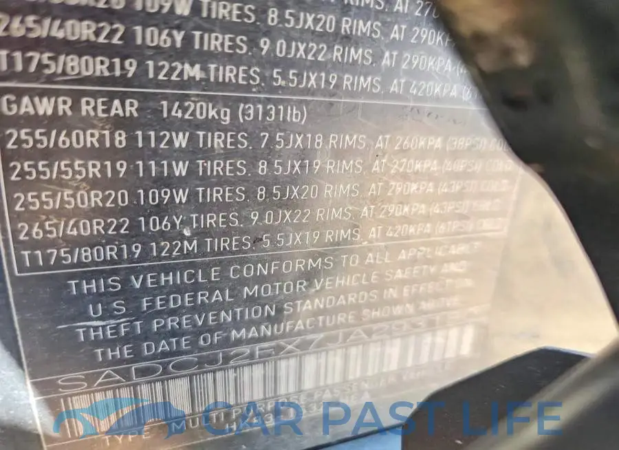 SADCJ2FX7JA293180# 12