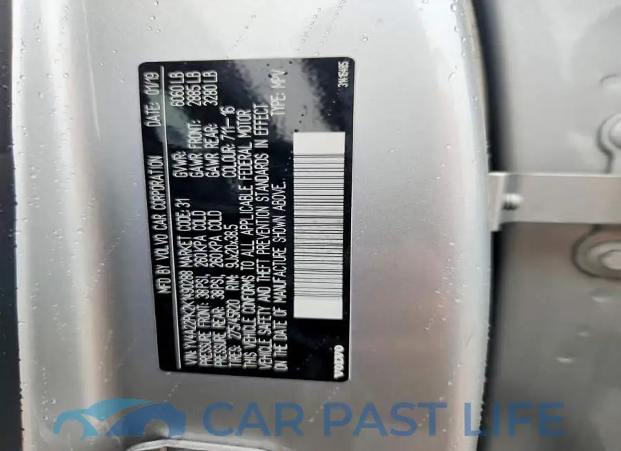 YV4A22PK2K1490288# 12