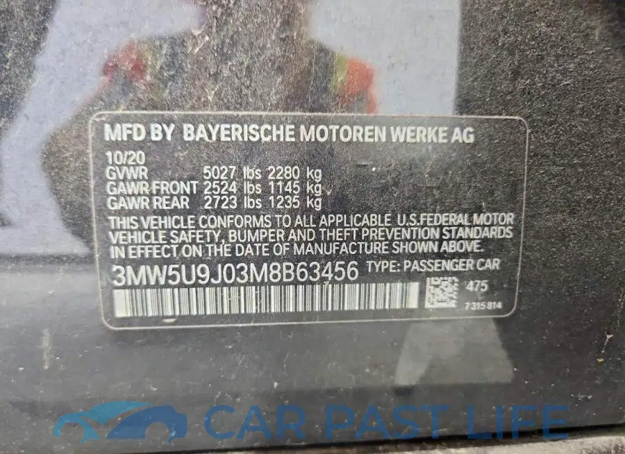 3MW5U9J03M8B63456# 12