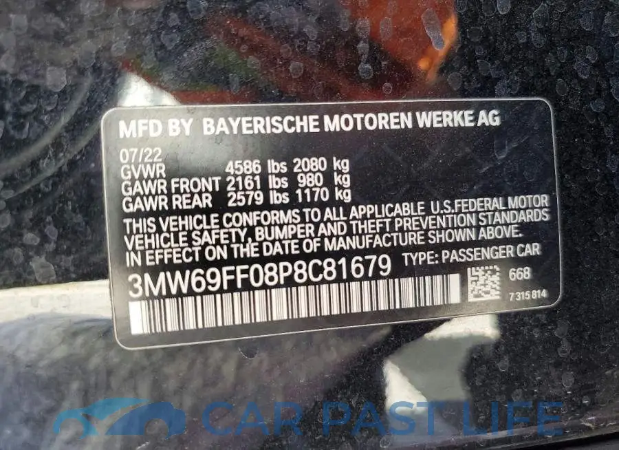 3MW69FF08P8C81679# 12