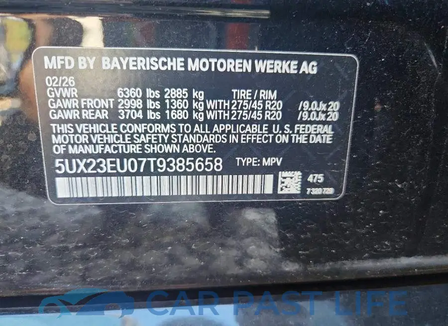 5UX23EU07T9385658# 13