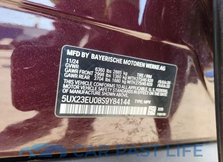 5UX23EU08S9Y84144# 14