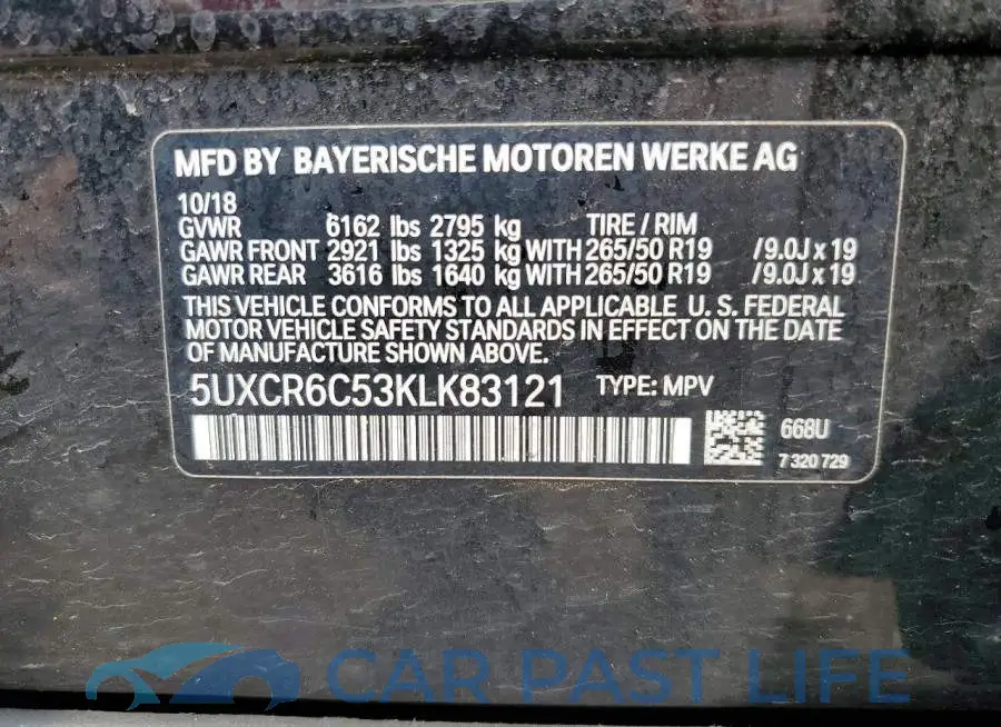 5UXCR6C53KLK83121# 12