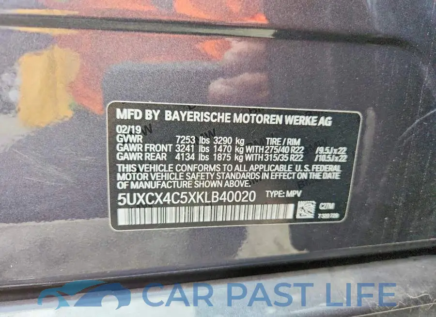 5UXCX4C5XKLB40020# 13