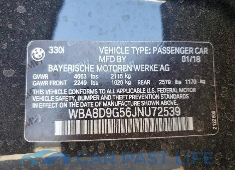 WBA8D9G56JNU72539# 12