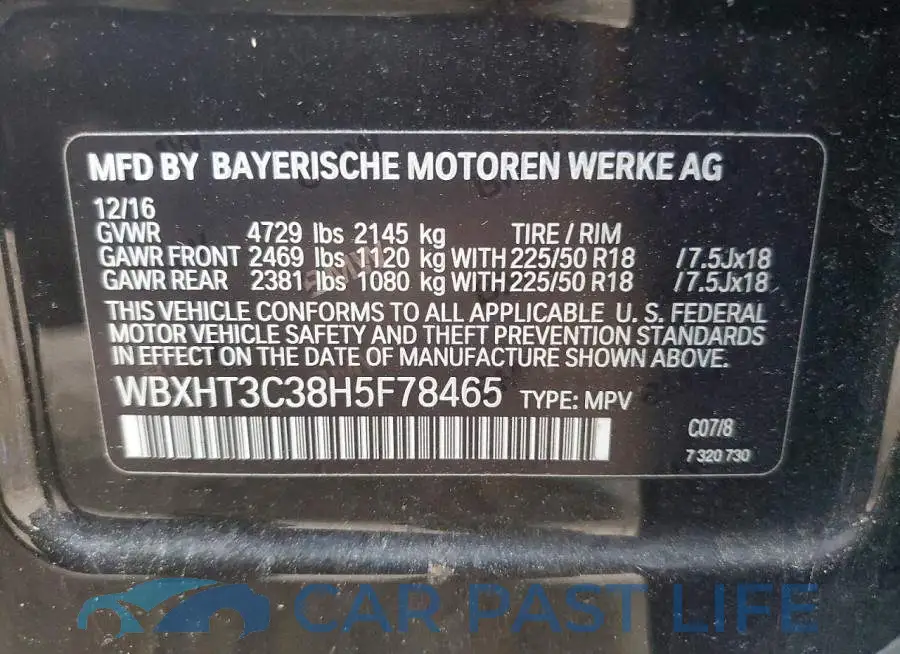 WBXHT3C38H5F78465# 14