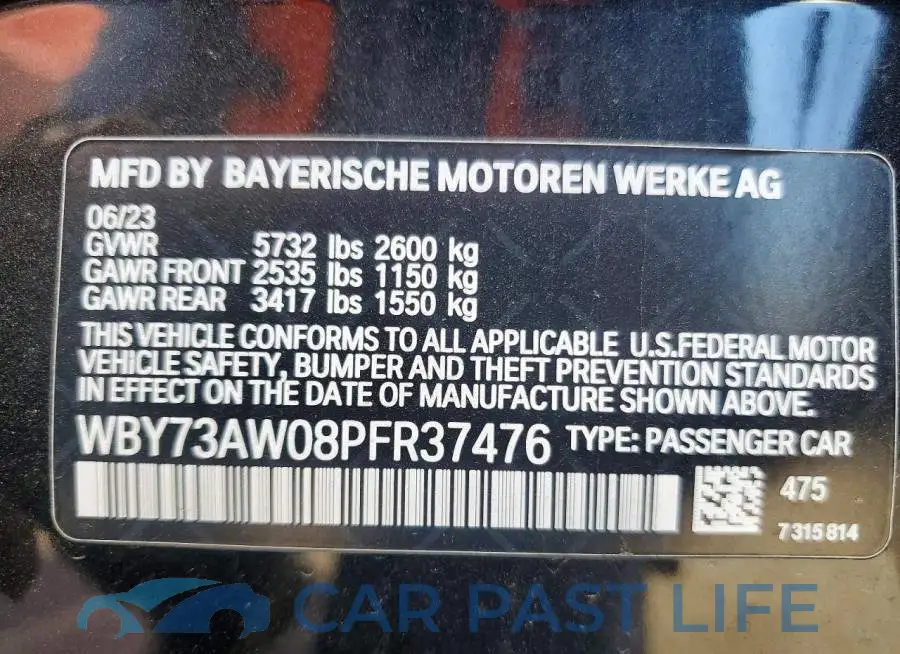 WBY73AW08PFR37476# 12