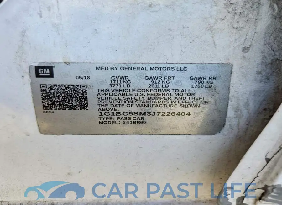 1G1BC5SM3J7226404# 12