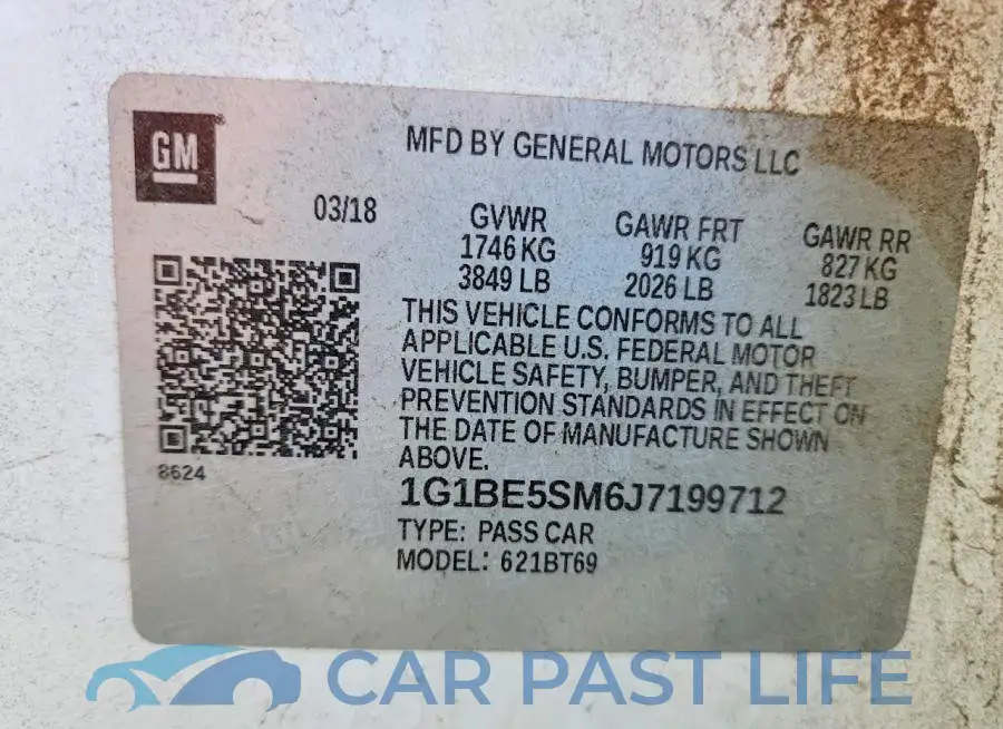 1G1BE5SM6J7199712# 12