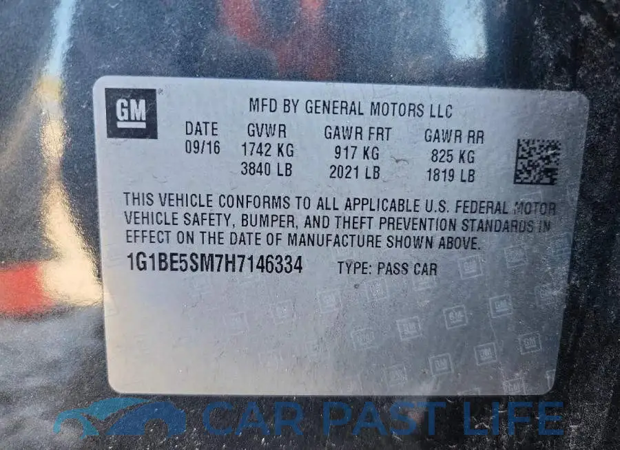 1G1BE5SM7H7146334# 13