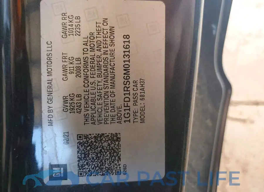 1G1FD1RS6M0131618# 13