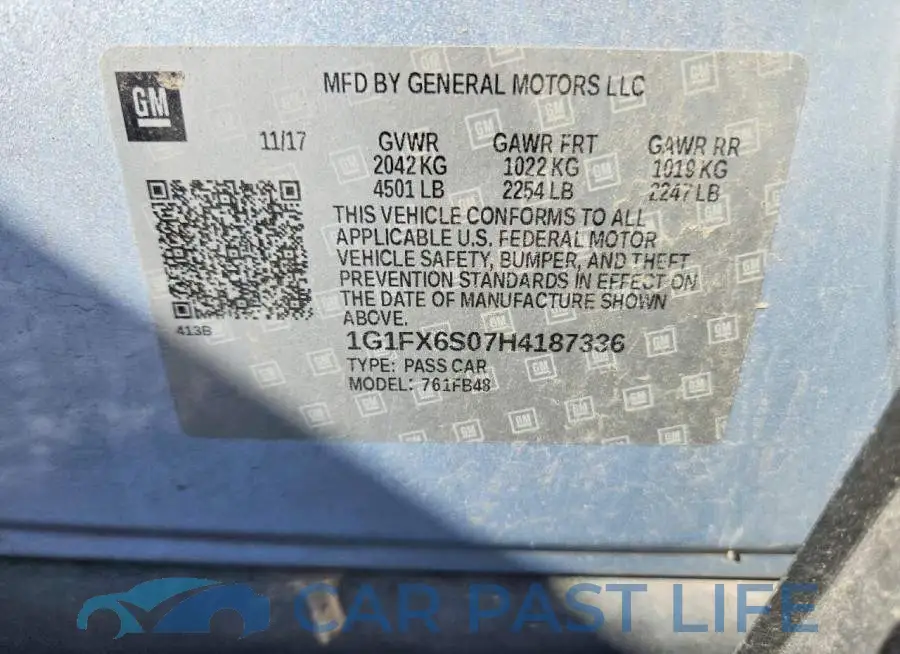 1G1FX6S07H4187336# 12