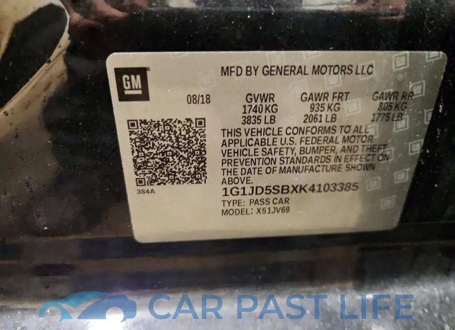 1G1JD5SBXK4103385# 12