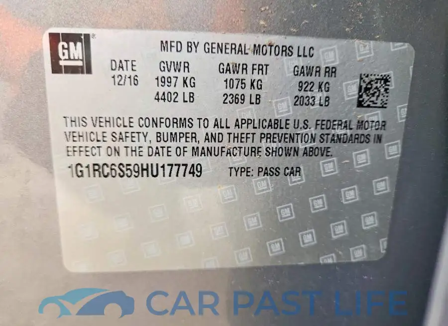 1G1RC6S59HU177749# 12