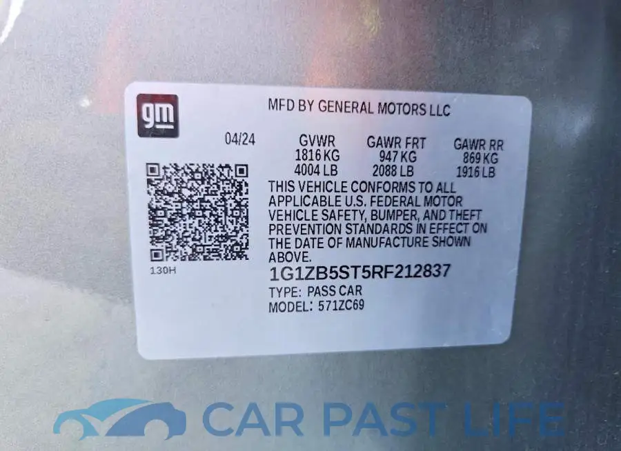 1G1ZB5ST5RF212837# 12
