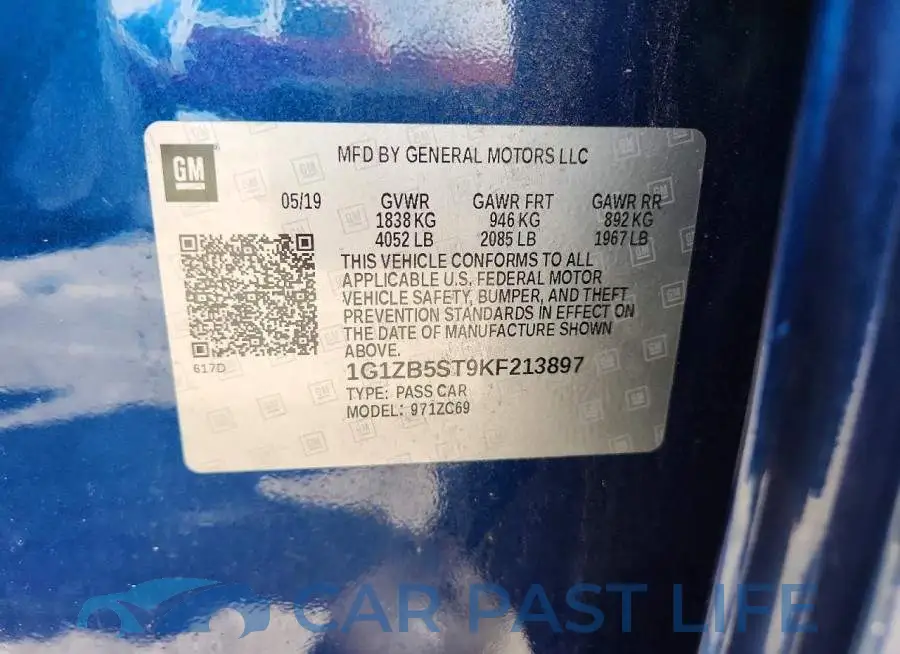 1G1ZB5ST9KF213897# 12