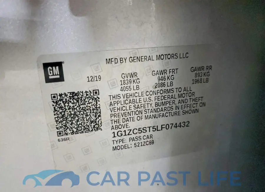 1G1ZC5ST5LF074432# 12